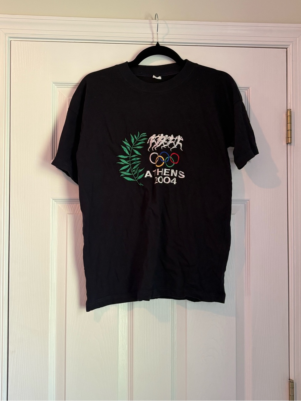 Vintage Athens 2004 Olympic Navy Graphic T‑Shirt